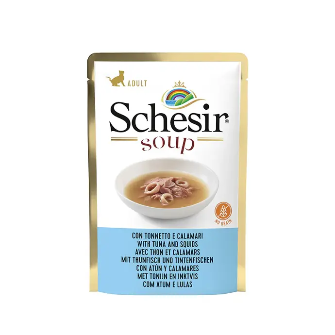 schesir wet food sachet in soup - product image