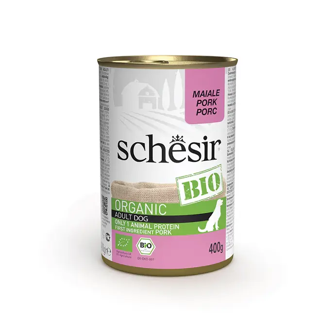 schesir dog wet food can